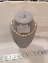 Vintage Marvella Champagne Cream Simulated Pearl Necklace Signed 15&quot; - £13.44 GBP