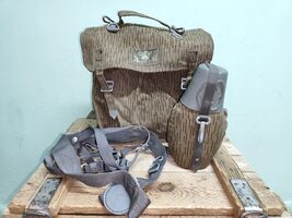 Lot of 2 DDR Original East Germany Rain Pattern Camo Backpack + Water Fl... - $84.15