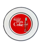 Coca Cola 60&#39;s Cafe 8-in Salad Dessert Plate Ceramic Things Go Better Wi... - $19.64 CAD
