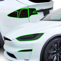 Fits Tesla Model X Head Tail Light Precut Smoked PPF Tint Cover Decal Film - £58.66 GBP
