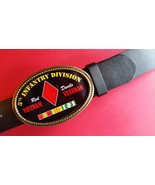Vietnam Veteran 5th INFANTRY DIVISION  Epoxy  Buckle &amp; Blk Bonded Leathe... - $33.77 CAD