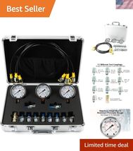 Hydraulic Pressure Test Kit 25/40/60Mpa, 3 Gauges 11 Couplings 3 Test Ho... - $119.37