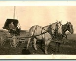 RPPC Cavallo E Buggy On Country Road 1904-18 Azo Cartolina H5 - $6.10