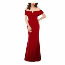 BETSY &amp; ADAM Off-The-Shoulder Gown Red Size 10 $239 - £77.86 GBP