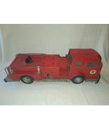 Vintage Buddy L Texaco Fire Chief Truck Pressed Steel 25&quot; - $20.00