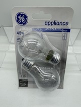 GE - 40 Watt - Appliance Clear Light Bulbs - A15 -2 Bulbs Refrigerator Oven - $6.50