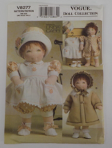 VOGUE DOLL COLLECTION PATTERN #V8277 15&quot; BABY DOLL CLOTHES OUTFITS UNCUT... - $12.99