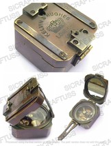 Antique Vintage Brass Solid  Kelvin &amp; Hughes 1917 Brunton Compass Handmade gift - £23.91 GBP