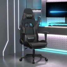  Gaming Chair Black and Grey Faux Leather, Metal, Plywood, Foam - $272.16 CAD