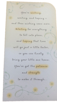 Baby Shower Greeting Card&quot;You&#39;re Wishing, Waiting And Hoping-And Then Wishing..&quot; - £7.55 GBP