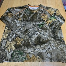 Realtree Edge Woodland Camouflage Long Sleeve T Shirt Men&#39;s XL (46x48) - $320.04 MXN