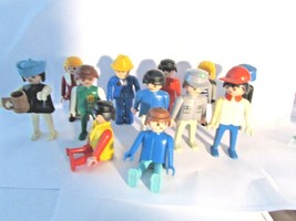 VINTAGE PLAYMOBIL GEOBRA 12 ASSORTED TOY FIGURES POSEABLE 1974-1992  L17 - £3.55 GBP