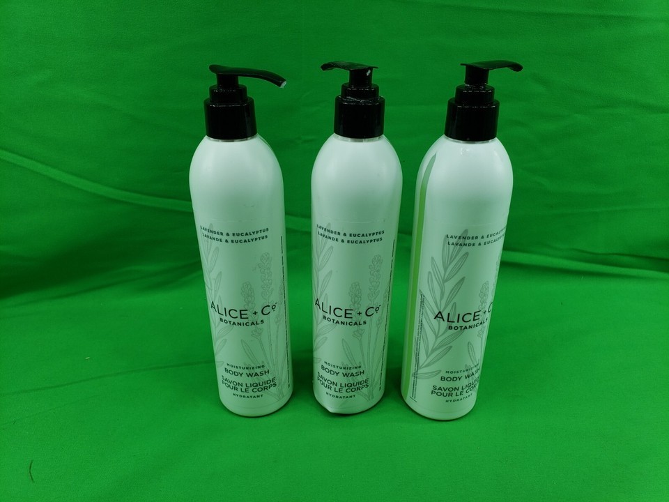 LOT 3 ALICE+Co BOTANICALS Hydrating BODY WASH Lavender &amp; eucalyptus 12fl.oz - $38.47