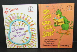 Dr. Seuss ~ &quot;Oh, The Thinks You Can Think&quot; 1975 + &quot;Oh Say Can You Say&quot; Hardcover - £31.71 GBP