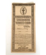 Vintage WWI United States Government Thrift Card  - $19.99