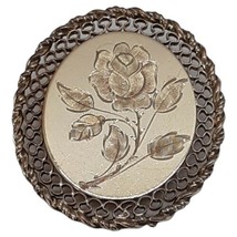 Vintage Winard II Etched Rose Design 1/20 12K Gold Filled Brooch Floral ... - £9.71 GBP