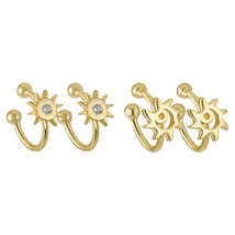 Roman Sun Ear Cuff Clip on Earrings for Women - £31.43 GBP