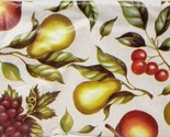 Printed Vinyl Flannel Back Tablecloth, 52&quot;x52&quot; Square, MIX OF FRUITS # 3... - $15.83