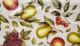 Printed Vinyl Flannel Back Tablecloth, 52&quot;x52&quot; Square, MIX OF FRUITS # 3... - $15.83