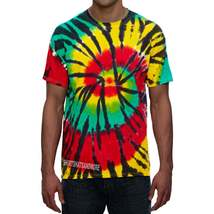 Mens Rasta Spiral Tie Dye Tee One Love Tye Die Wave T-Shirt S, M, L, XL NEW - £8.44 GBP+