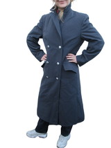 vintage 90s Womens German army grey Gaberdine Trench coat greatcoat military - £43.97 GBP