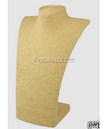 Wheat Colored Rattan Covered Necklace Display Mannequin  - $41.99 CAD