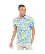 Corona Extra Tropical Island Button-Up Hawaiian Shirt Blue - £19.53 GBP