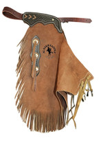 Basket Tooled chinks/chaps Suede Leather Bull/Equine Riding .With Free S... - $2,391.83 MXN+
