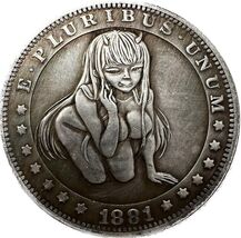 E Pluribus Unum - Fantasy Medaille mit nackten Frauen 1881 - $18.55 CAD