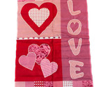 Valentine’s Day Garden Flag Banner Roses And Hearts 28x40 Love - $9.90