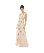 Mac Duggal Embellished Wrap Over Cap Sleeve A-Line Gown in Blush Size 22... - $9,821.27 MXN