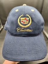 Cadillac Hat adjustable dark blue car otto hats embroidered gold wreath ... - $11.17