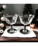 2 Anchor Hocking Courtney Coupe Glass Set Sherbet Wine Optic Panel Clear... - £19.36 GBP