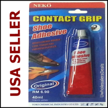 Shoe Adhesive Glue for Leather Vinyl Rubber Cork Canvas Contact Grip 40ml  F-S - £5.21 GBP