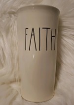 Rae Dunn Travel Mug Thermos &quot;FAITH&quot; Tumbler Ivory 12 fl oz Cup with Cover - £10.96 GBP