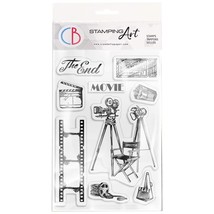 Ciao Bella Stamping Art Stamps The Director Movie Film Camera Lights Ticket Reel - £15.17 GBP