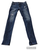 Hollister Distressed Jeans Size 32x32 (32x34) Stacked Skinny Stretch EUC - £19.38 GBP