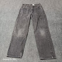 Vintage Levi 550 Jeans Boys Relaxed Fit Tapered Leg Black Stone Wash Ora... - $17.05