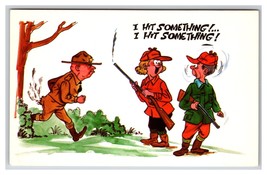 Comic Wife Hunting Hits Something UNP Chrome Postcard Z6 - £3.58 GBP