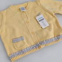 Baby Girl Clothes New Vintage Gymboree 3-6 Garden Patch Yellow Cardigan Sweater - £23.67 GBP