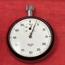 VTG Heuer Stopwatch 403.201 SWISS Silver Tone White Dial 53mm Manual Wind Runs - £65.07 GBP