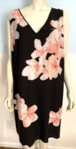 Calvin Klein Women&#39;s Sleeveless Shift Dress Black Floral 20W - $37.99