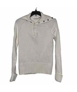Polo Jeans Co. Sweater Size Small Cream 1/4 Button Ralph Lauren Knit 100... - £28.55 GBP