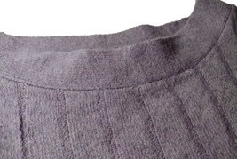 Jolie and Joy Sz M Cropped Oversized Sweater ECO Purple Button Detail NEW  - $14.84