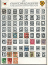 JAPAN 1872-1937 Very Fine &amp; Fine Used Stamps Hinged/ Glued on List - $1.82