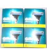 4 Pack Gillette Mach3 Razor Blade Refills 32 Cartridges Total NEW - £38.57 GBP