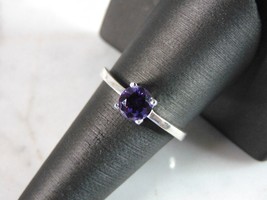 Womens Vintage Estate Sterling Silver Amethyst Ring 2.8g E5183 - £19.73 GBP