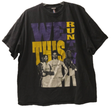 L.A. Lakers NBA Vintage 90s Kobe Bryant Odom Gasol Run Town Black T-Shirt 2XL - £102.08 GBP