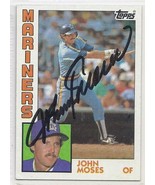 John Moses Signed Autographed 1984 Topps - £7.58 GBP