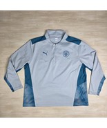 Puma Manchester City Training Long sleeve 1/4 Zip Top Soccer Shirt Size 3XL - $938.78 MXN